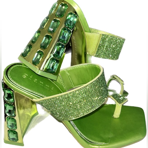 Gianni Bini Shoes - Gianni Bini Rhinestone Embellished Square Toe Dress Sandals